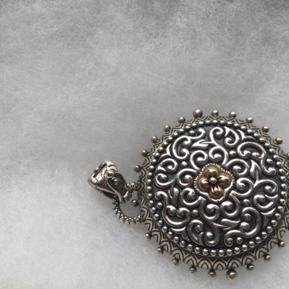 Barbara Bixby enhancer pendant time piece 925 18k - Picture 4 of 11